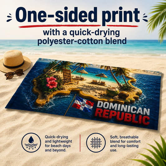 Dominican Republic Paradise Beach Towel  | Helping Hands Orphanage - Designed by Roberto
