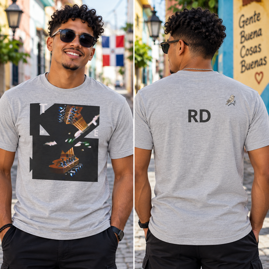 Guitar Graphic T-Shirt with RD Back Design – Designed by Osnel